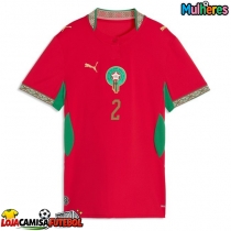 Camisa de Futebol Marrocos Achraf Hakimi #2 Equipamento Principal Mulheres Mundo 2026 Manga Curta